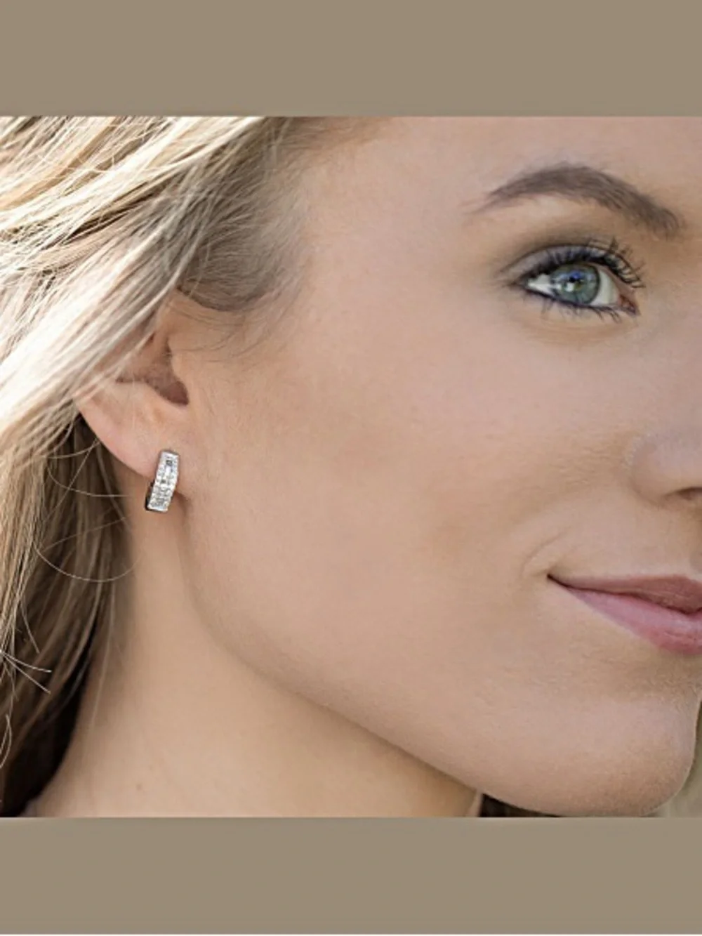 White Diamond Rhodium Over Sterling Silver Earrings 0.50ctw